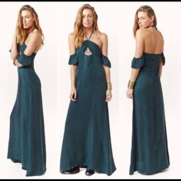 Flynn Skye Dresses & Skirts - Flynn Skye Err Night Maxi Dress in Emerald Green